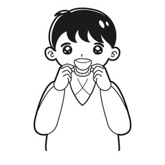 マウスピース　子どもの歯科矯正器具のイラスト