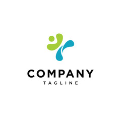 people and health vector logo template
