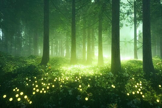 sun rays in the magical forest © Rarity Asset Club