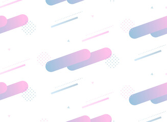 ポップな幾何学模様のシームレスパターン