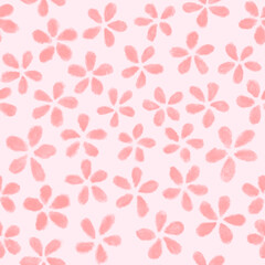 Obraz premium Seamless pattern with pink flowers