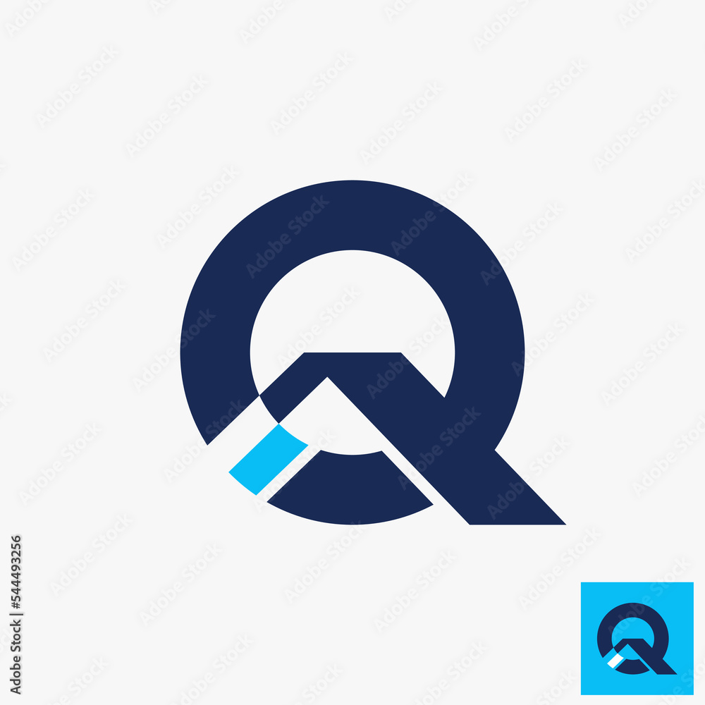 Poster simple and unique letter or word q font in creative circle line image graphic icon logo design abstr