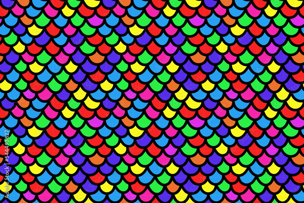 Poster abstract color scales. seamless scale pattern.
