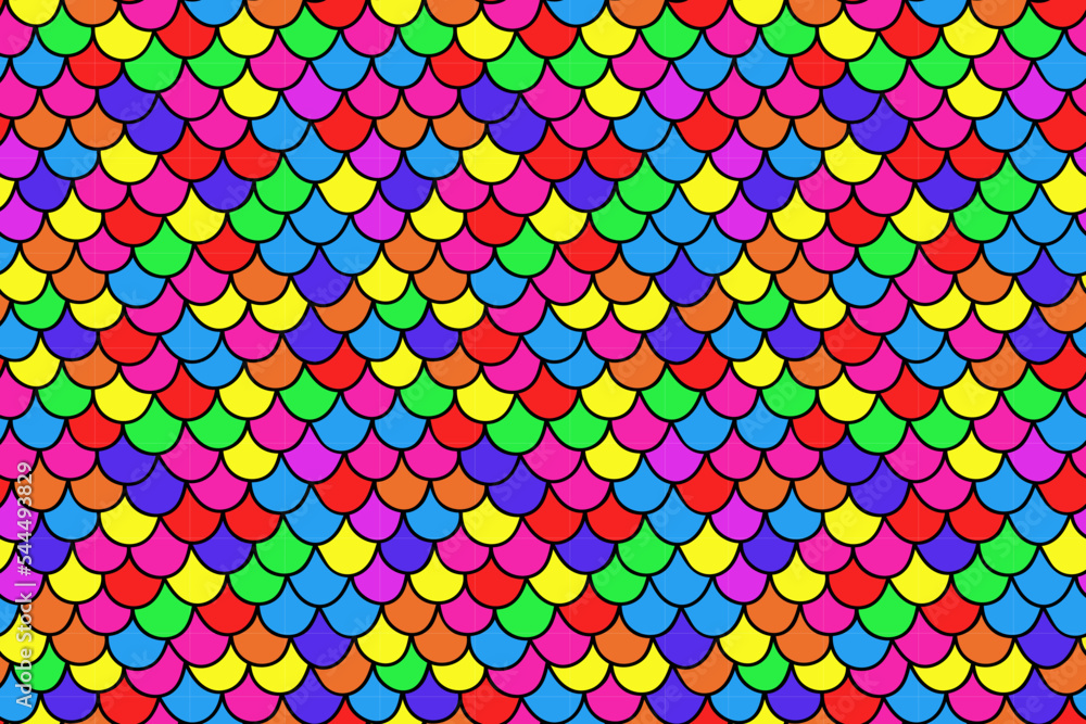 Poster abstract color scales. seamless scale pattern.