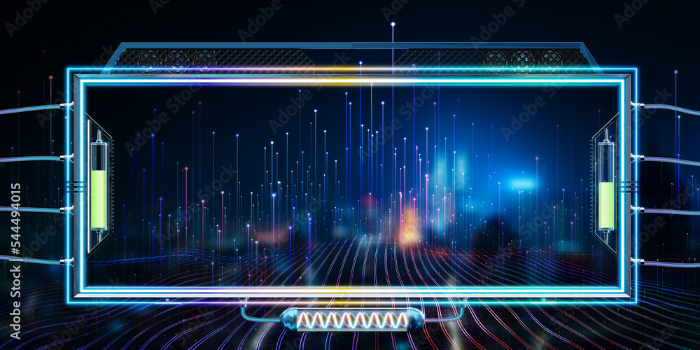 Poster tech user interface template for a smart business