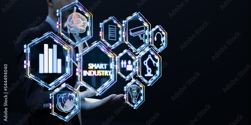 Aufkleber industrial engineer using smart cloud computing