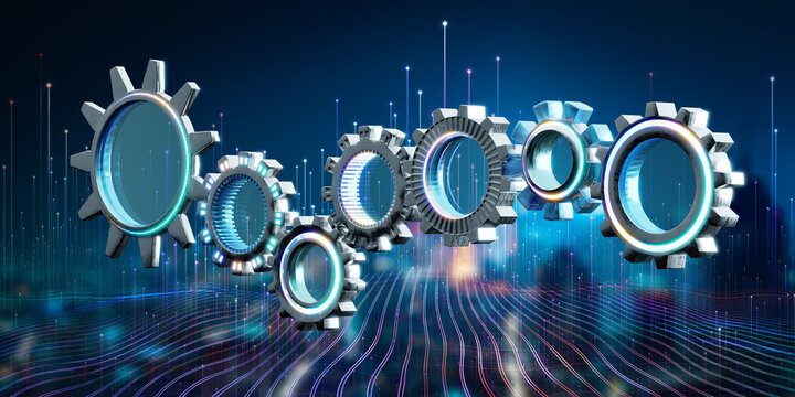 Working mechanism of various metal engine gears wheels