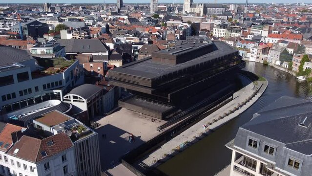 Ostend boat Mercator belgium sea sunny aerial drone west flanders oostende west vlaanderen boat yacht port harbor