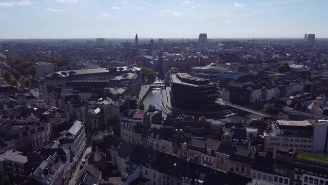 Ostend boat Mercator belgium sea sunny aerial drone west flanders oostende west vlaanderen boat yacht port harbor