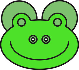 frog head illustration