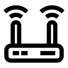 Icon Wifi Router With Style Outline