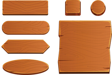 Wood textured game buttons © Vuang
