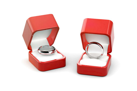 Wedding ring 3D rendering (high resolution 3D image)