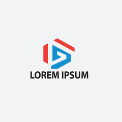 Letter G Polygon Logo Design.