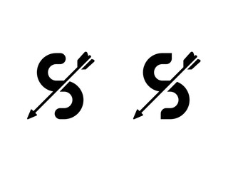 Black Arrow S Logo for Business and Companies