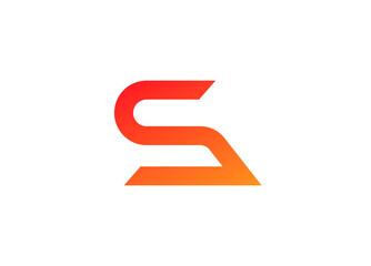 Orange Letter S Logo for Startups and Innovative Companies