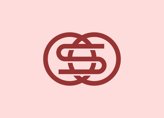 Intertwined Circle Logo for Unity and Connection Brands, A creative logo featuring intertwined circles, representing unity and connection, ideal for social and community-focused brands.