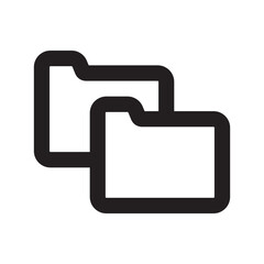 Folder Icon with Outilne Style