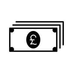 Pound sterling currency icon. the most traded currency in the world. Flat design illustration