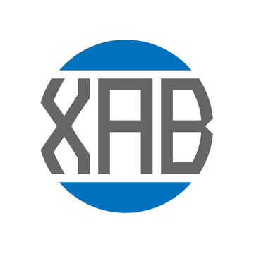 XAB letter logo design on white background. XAB creative initials circle logo concept. XAB letter design.