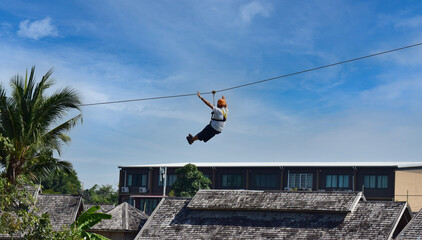 Zipline is a challenging and exciting sport.