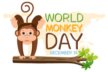 World monkey day poster design