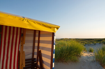 Strandzelt auf der Insel Borkum