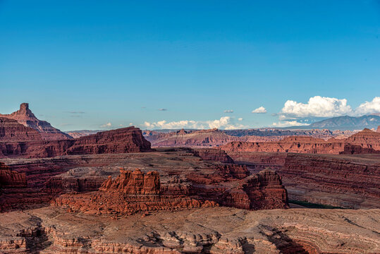 Panoramic HDR view from 8 photos of Thelma and Louise Point in Canyonlands National Park