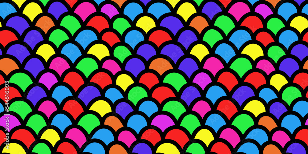 Poster abstract color scales. seamless scale pattern. fish scale colorful texture.