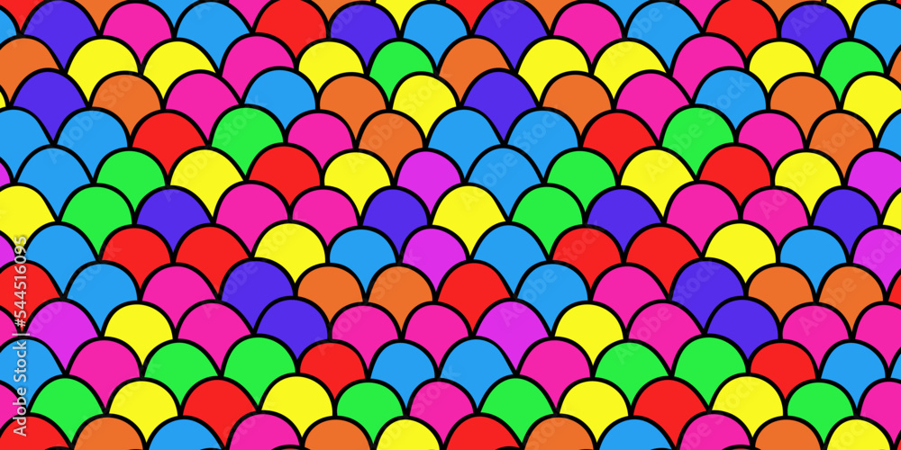 Poster abstract color scales. seamless scale pattern. fish scale colorful texture.