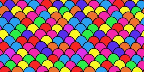 Abstract color scales. Seamless scale pattern. Fish scale colorful texture. © flexelf