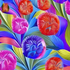 
Floral trendy abstract background with 3d paper flowers. Spectacular pastel template of flower designs with leaves and petals. Natural blossom artwork features with multicolor and shapes. Digital art