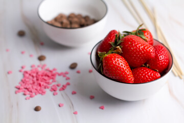 strawberries in a bowl