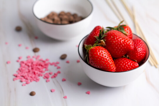 strawberries in a bowl