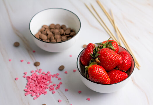 strawberries and chocolate