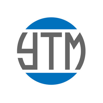 YTM letter logo design on white background. YTM creative initials circle logo concept. YTM letter design.