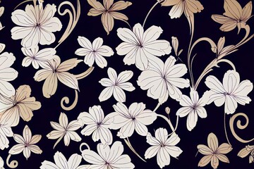 Textile design floral motif design for ladies shirt front and back beautiful flowers and ornaments illustration creative motif for luxury shirt printing design