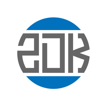 ZDK letter logo design on white background. ZDK creative initials circle logo concept. ZDK letter design.