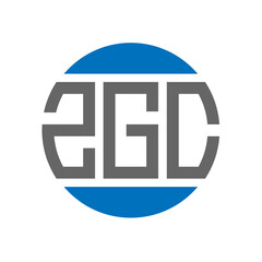 ZGC letter logo design on white background. ZGC creative initials circle logo concept. ZGC letter design.