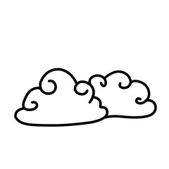 Spiral outline cloudscape