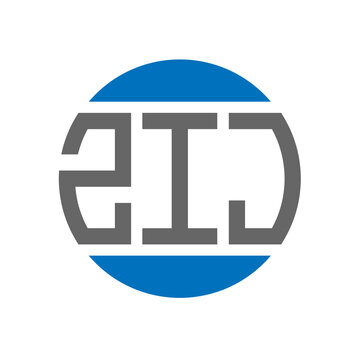 ZIJ letter logo design on white background. ZIJ creative initials circle logo concept. ZIJ letter design.