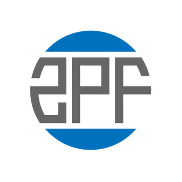 ZPF letter logo design on white background. ZPF creative initials circle logo concept. ZPF letter design.