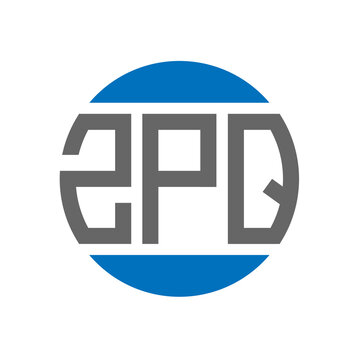 ZPQ letter logo design on white background. ZPQ creative initials circle logo concept. ZPQ letter design.