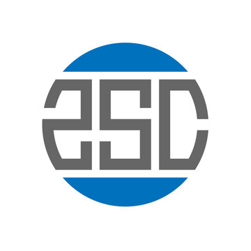 ZSC letter logo design on white background. ZSC creative initials circle logo concept. ZSC letter design.