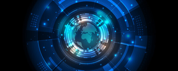 world communication network and technology concept background image