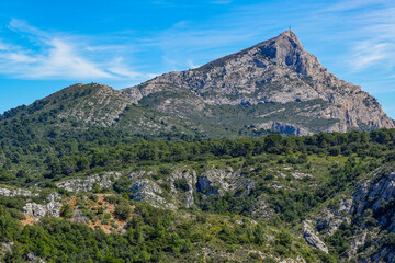Fototapeta na wymiar Montagne Sainte-Victoire en Provence