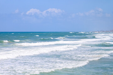 View of beautiful sea with waves