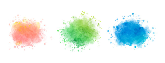 watercolor vector splashes; background for title and logo