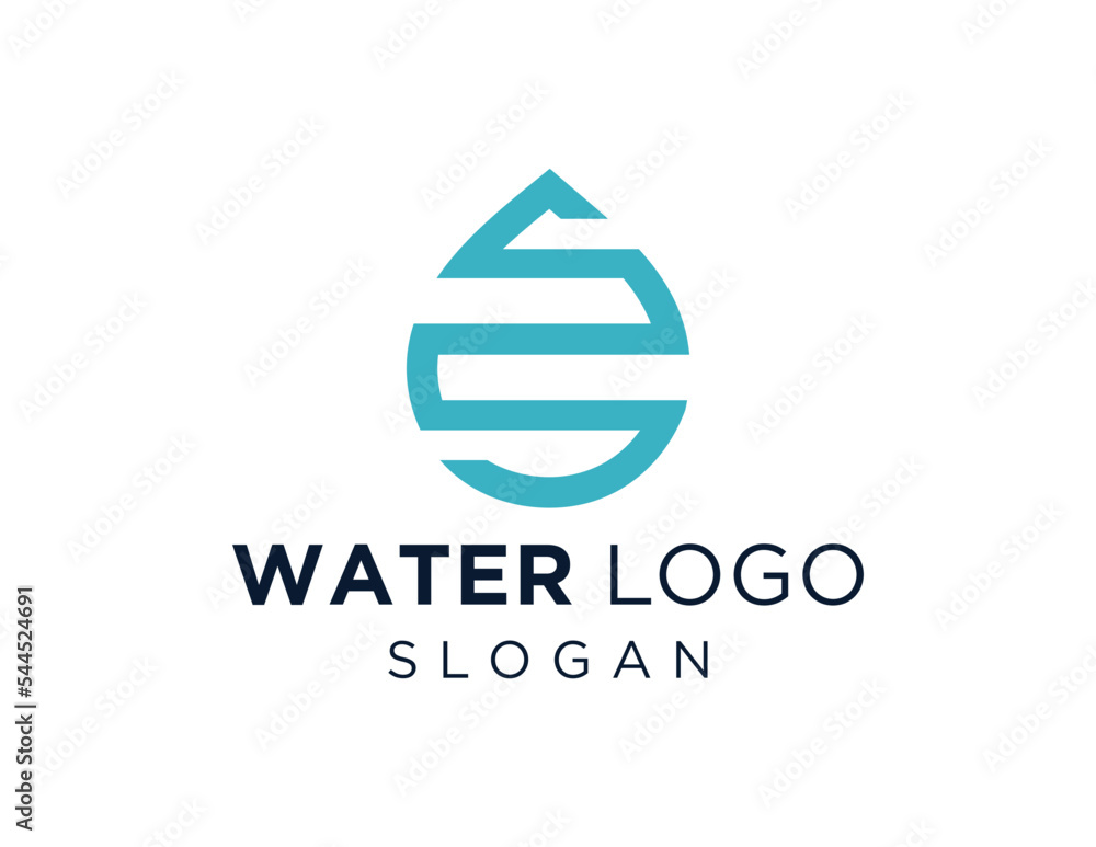 Aufkleber logo design about water on a white background. made using the coreldraw application.