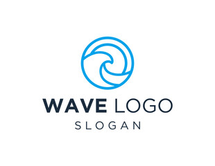 Logo design about Wave on a white background. made using the CorelDraw application.